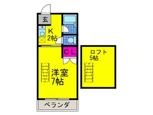 オ-ツ駒川【5階】の間取り