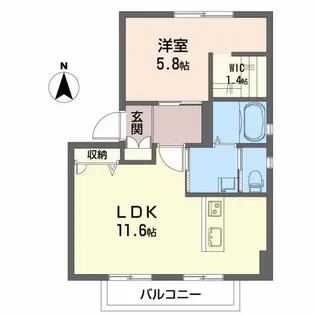 ピュアハイム C【1階】の間取り