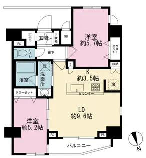 コンシェリア虎ノ門<TOKYO PREMIUM>【12階】の間取り
