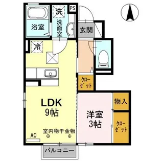 バレンティア【1階】の間取り
