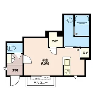 ベレオ早稲田【1階】の間取り