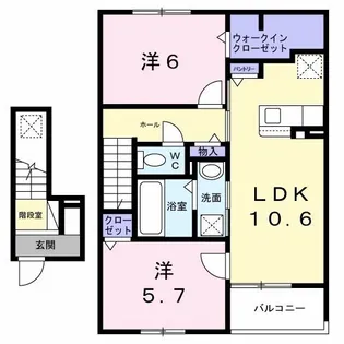 ボンズコート【2階】の間取り