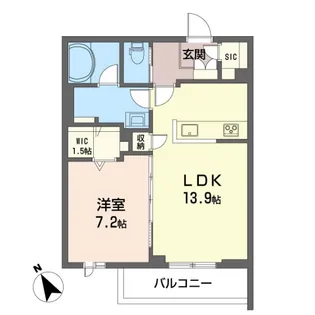 クレイル ヴェリテ【1階】の間取り