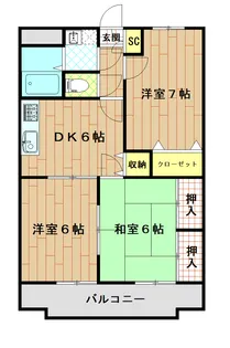 ロイヤルパインズ【2階】の間取り