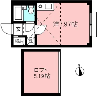 ラディッシュ桜丘【2階】の間取り
