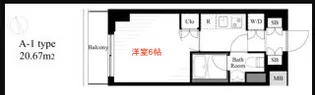 ラティエラ西横浜【6階】の間取り