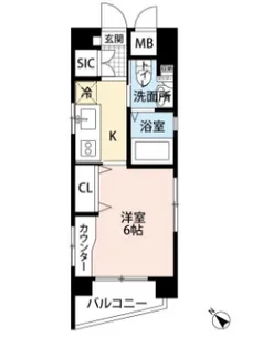 アクシア千駄ヶ谷【5階】の間取り
