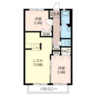 エントピアみのり【1階】の間取り