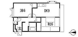 クレール絹の台【1階】の間取り
