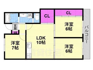 ハイメゾン岩田【3階】の間取り