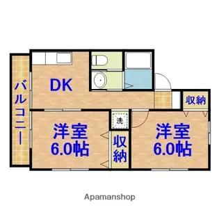 コーポ樹【1階】の間取り