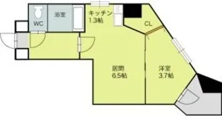 カルフール大通東【2階】の間取り