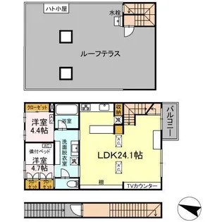 牛込神楽坂ハウス【2階】の間取り