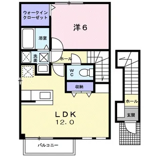 コスモスサンライトA【2階】の間取り