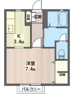 ラ・ドゥース中原【2階】の間取り