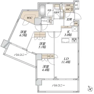 アトラス文京安藤坂【4階】の間取り