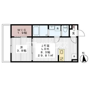 Four Seasons新検見川【1階】の間取り