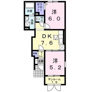 ストリートヴィレッジB【1階】の間取り