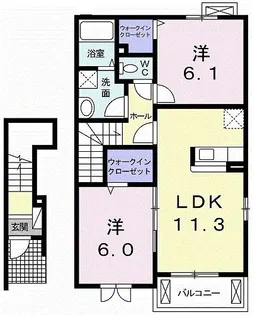 ブランシュールA【2階】の間取り