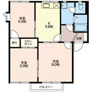 フレグランス桃 I【2階】の間取り