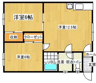 ハイム岡本【2階】の間取り