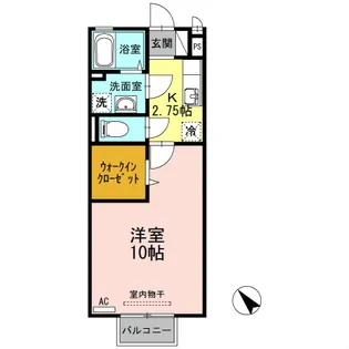 サニーガーデンB棟【2階】の間取り