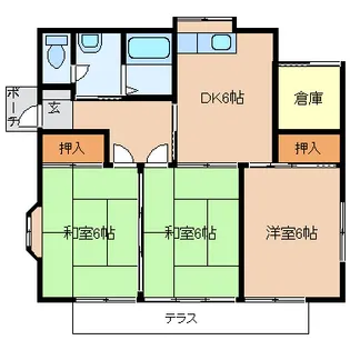 宮城県多賀城市山王字山王二区【一戸建】の間取り
