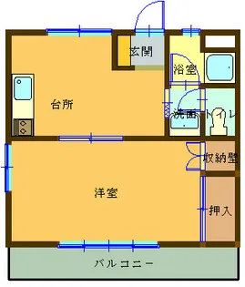 シングルハイム中村【1階】の間取り