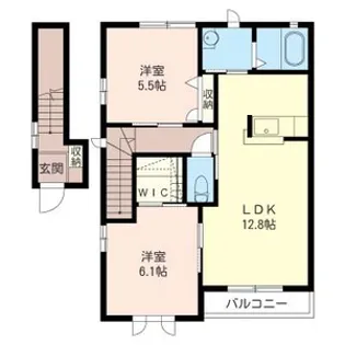 クレールメゾン E棟【2階】の間取り