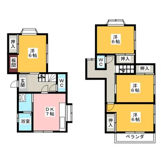 東京都八王子市絹ケ丘3【一戸建】の間取り