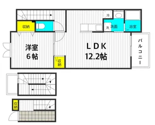 ジェルメ・メゾン【3階】の間取り