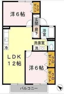 コンフォールK【1階】の間取り