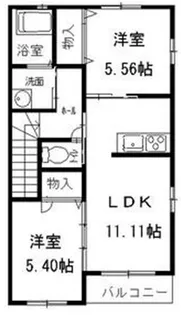 ルミエールB【2階】の間取り