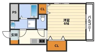 マロット天神橋【6階】の間取り