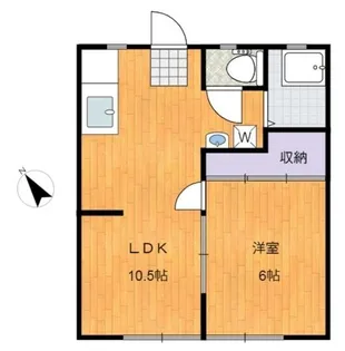 1LDKの間取り画像