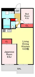 グリーンビュー第3川口【4階】の間取り