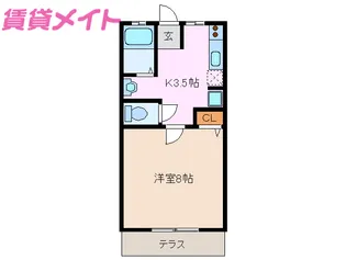 内田アパート【1階】の間取り