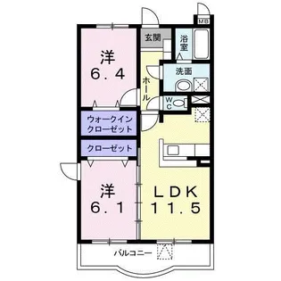 ルーチェ・デル・ソーレ【1階】の間取り