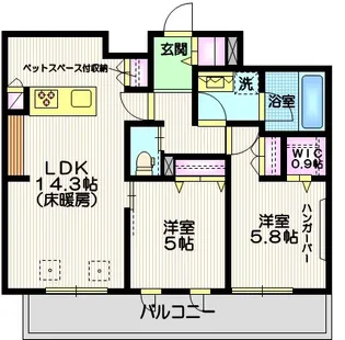 神奈川県横浜市緑区長津田2【マンション】の間取り