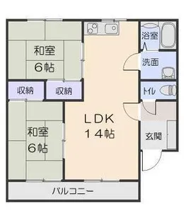 ゴールデンビーチ B【2階】の間取り