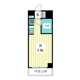 ラフィネ杁中【2階】の間取り