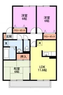 スノーチャイルド C棟【1階】の間取り