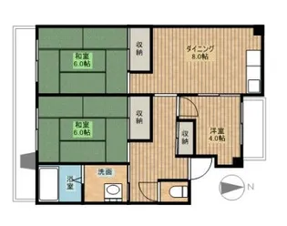 中沢マンション【2階】の間取り