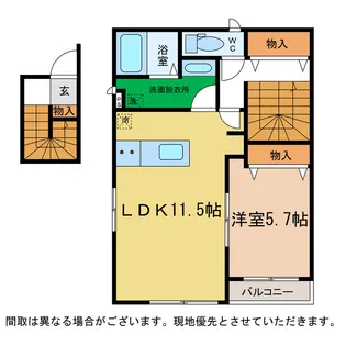 徳島県阿南市那賀川町赤池【アパート】の間取り