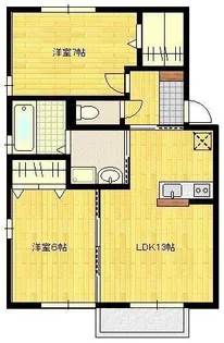 グラース諸富【1階】の間取り