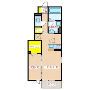 シェノア宮内【1階】の間取り