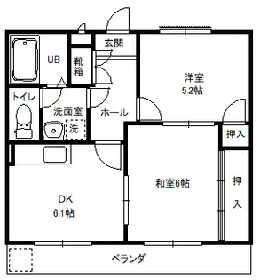 コーポラス元島12【1階】の間取り