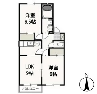 アーバンハイツ中井 B【2階】の間取り