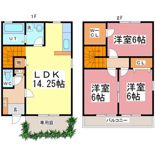 福井県福井市灯明寺3【一戸建】の間取り