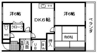 グランエクセル箕土路【3階】の間取り